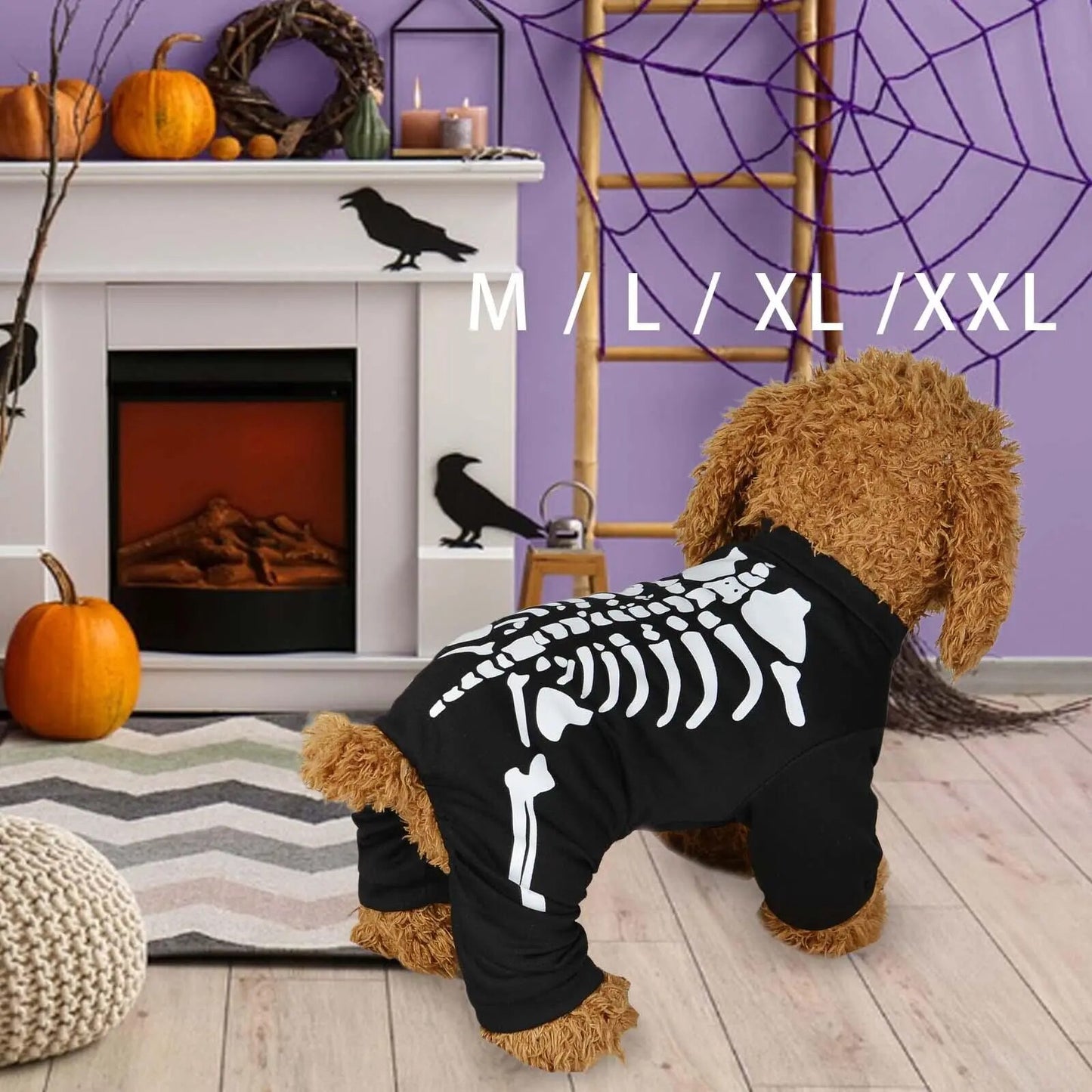 Halloween Skeleton Dog Costume